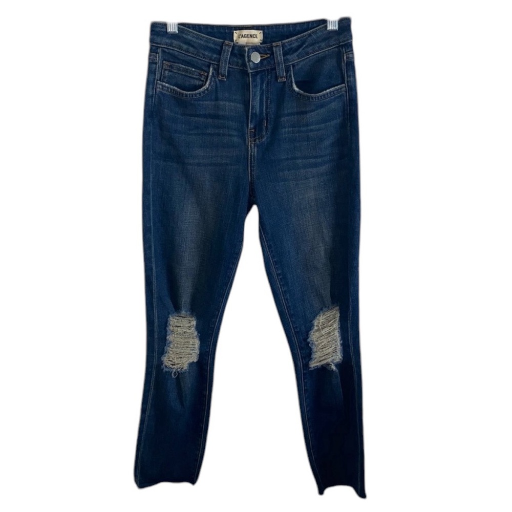 L’AGENCE EL MATADOR SLIM HIGH RISE RUSTIC JEANS SIZE 24